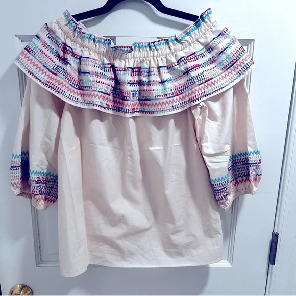Parker size medium Jenay off the shoulder blouse in excellent like-new condition - Picture 3 of 6